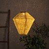 Lights4fun LED Solar Lantern Diamond Tyvek Moroccan Lantern Outdoor