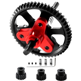 Rcarmumb Hardened Steel Slipper Clutch Eliminator Gear Upgrades Part for 1/10 Slash 4X4/VXL Stampede 4X4/VXL Rustler 4X4/VXL,54T Spur Gear with Pinions Gears Set(15T 17T 19T),#6878,Red