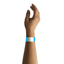 Europaband - Pack of 1000 Tyvek bracelets - for identification at events and parties - tear-resistant and waterproof (blue)