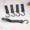 Pack of 8 S Hooks with Leather Loop, Hooks for