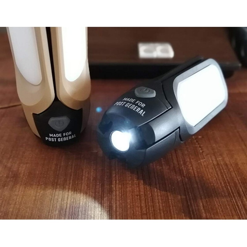 Post General 982070019 Tri-Panel Solar Charged LED Light, Sand Beige