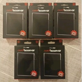 Ultra-Pro Card Preserver 25 Pack Box Lot of 5 (125 Packs) 35 PT Cards Free Ship