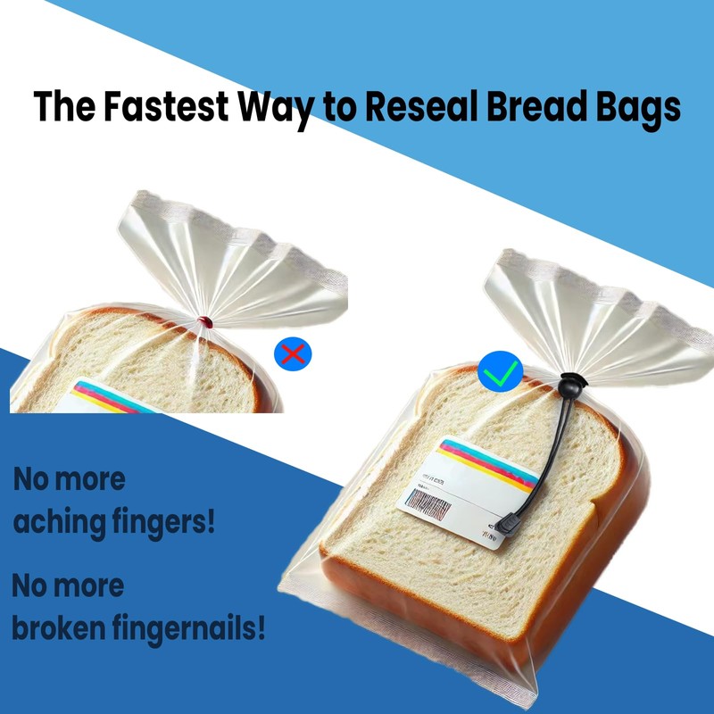 XHTXHT Pack of 12 Sealing Clips for Bags, black