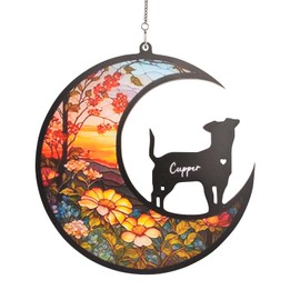 HACRAHO Dog Memorial Gifts, 1 Pack Custom Dog Memorial Suncatcher Dog Memorial Ornament Christmas Tree Memorial For Loss Of Dog Gifts