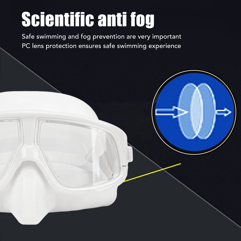 Diving Goggles Dual Use PC Silicone Antifog Waterproof Scuba Diving
