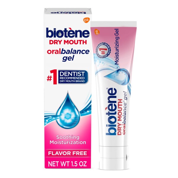 Biotene Oralbalance Alcohol Free Dry Mouth Moisturizing Gel, Unflavored, 1.5