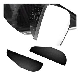 SHMZK 2 PCS Mirror Rain Visor Eyebrow, Waterproof Car Rear View Mirror Rain Cover Visor Guard, Universal Rainproof Carbon Fiber Rearview Mirror Protector Sticker for Car Truck SUV (Aluminum Black)