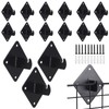 15 Pcs Gridwall Mount Brackets with Screws,Metal Grid Panel Wall