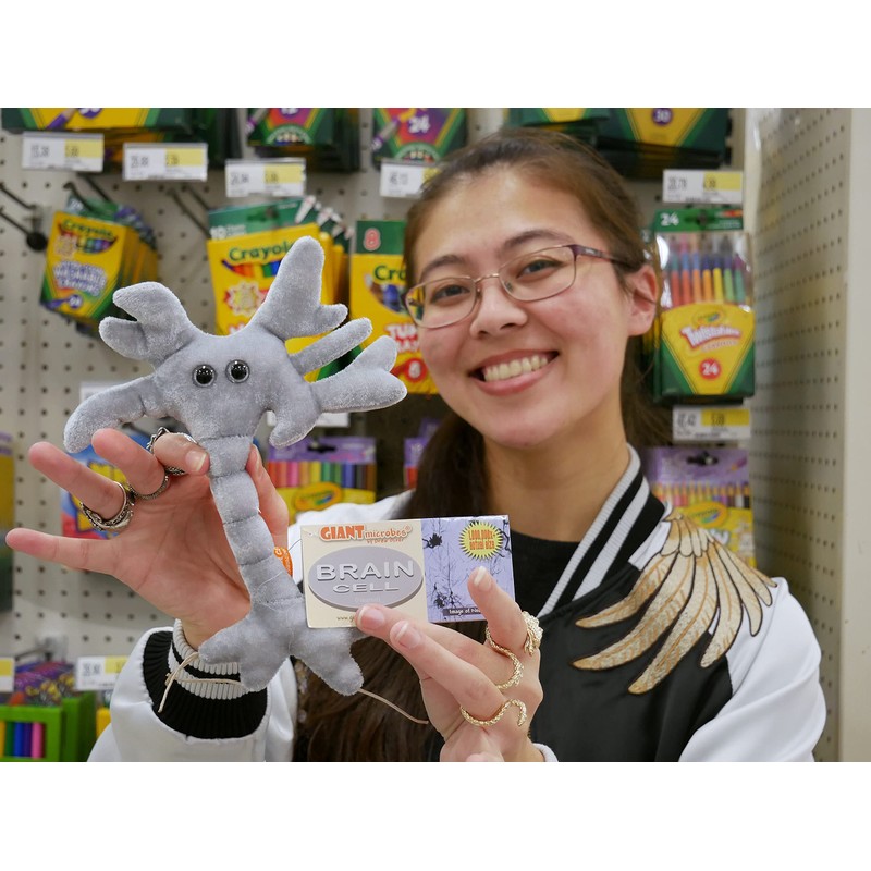 GIANTmicrobes Brain Cell Plush, Neuron Plush, Neuroscience Gift, Neurology Gifts,