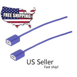 SparkHID HID and LED NeW High Temp H1 H3 Headlights FOG Bulb Harness Wire FEMALE Connector PIGTAIL 2X