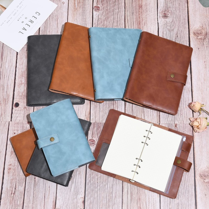 Wonderpool Leather Diary Refillable Notebook Spiral Journal Binder Portfolio -