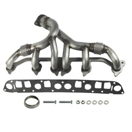 JDMSPEED - Kit de juntas y colector de escape de acero inoxidable de repuesto para Grand Cherokee Wrangler 4.0L de repuesto para Jeeps Select 1991... 