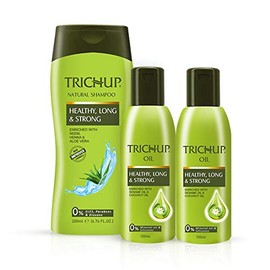 Trichup Langes Haarpflege-Set oder Haarwachstumsset, gesundes langes & starkes Ãl (200 ml x 2), gesundes langes & starkes Shampoo (200 ml) (3 StÃ¼ck)