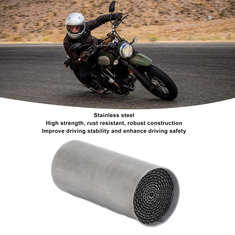 Motorcycle Exhaust Pipe Catalytic Converter, Stainless Steel, Front Middle Exhaust