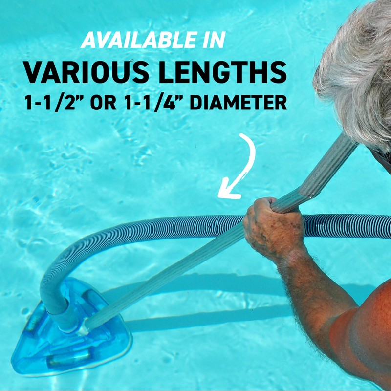 Swimming Pool Vacuum Hose 1-1/2" x 50-Ft, Swivel Cuff Kinkproof