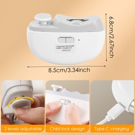 Automatic Electric Nail Cutter, USB Electric Nail Cutter, Portable Electric Nail Cutter, 2-in-1 Electric Automatic Nail Clippers, Nail File for Children, Adults, Seniors