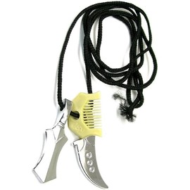 Galaxie Karmaa Silver Color Khanda Kirpan Kanga Pendant Locket For Men And Women