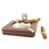 Cigar Ashtray Cherry with Leather Wrap and Free Bonus Cigar