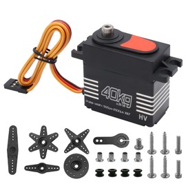ARCELI Digital RC Servo, 40 kg Metal Motor Servo Model Making Steering with Metal Gear, High Torque Metal Gear Digital Servo for RC Models 1/8 1/10 RC Car, Robot