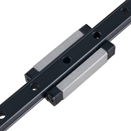 BEVDICNC MGN12 350mm Black Linear Rail Guide,1PCS Linear Motion Guides with 1PCS MGN12H Linear Bearing Sliding Carriage Block for CNC and 3D Printer Machine