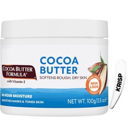 Nourishing Cocoa Butter Formula For Rough, Dry Skin - Silky Smooth Skin - Say Goodbye to Dryness 100g (With Cosmetic Spatula)