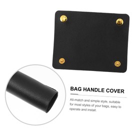 KOMBIUDA Bag Handle Protector PU Leather Handle Cover for Handbags Luggage and Pressure Relief for Heavy Loads Stylish Accessory for DIY Handbags Black