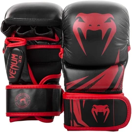 Venum Unisex PU Sparring Gloves, Black/Red, S