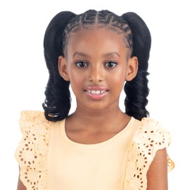 Shake-N-Go Drawstring Ponytail For Kids Double Roll (Off Black 1B)