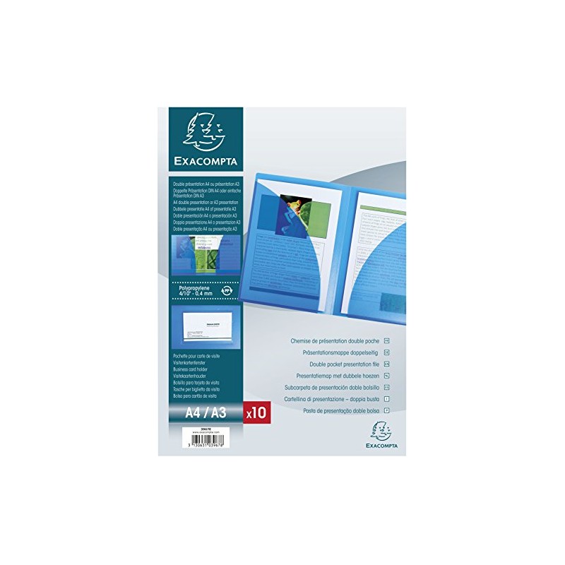 Exacompta - Ref 3967E - Double Pocket Presentation Folder -