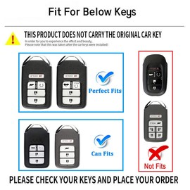 Pink Soft TPU Key Fob Cover Case Protector for Honda, Keychain, Accessories for 2015-2021 Honda Accord Civic Pilot CRV Passport Insight EX Fit Odyssey 5 Buttons Smart Remote Key (for Honda A)