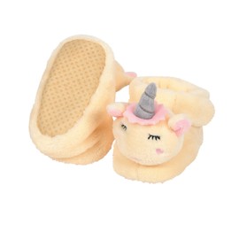 Enesco Girls' Izzy and Oliver New Baby Unicorn Character Super Soft Booties, 0-12 Infant