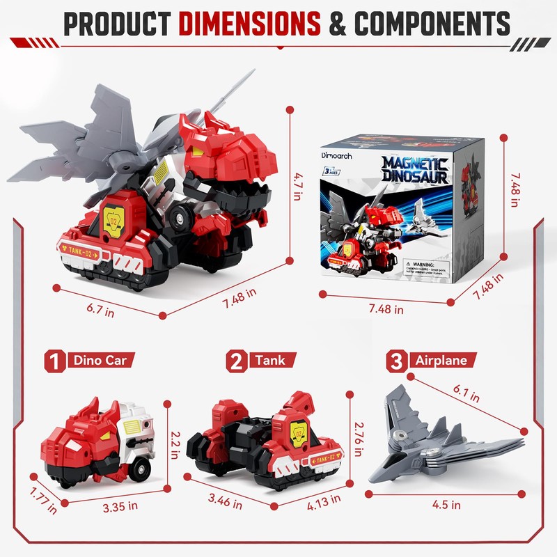 Dimoarch Collision Transforming Dinosaur Car Toys