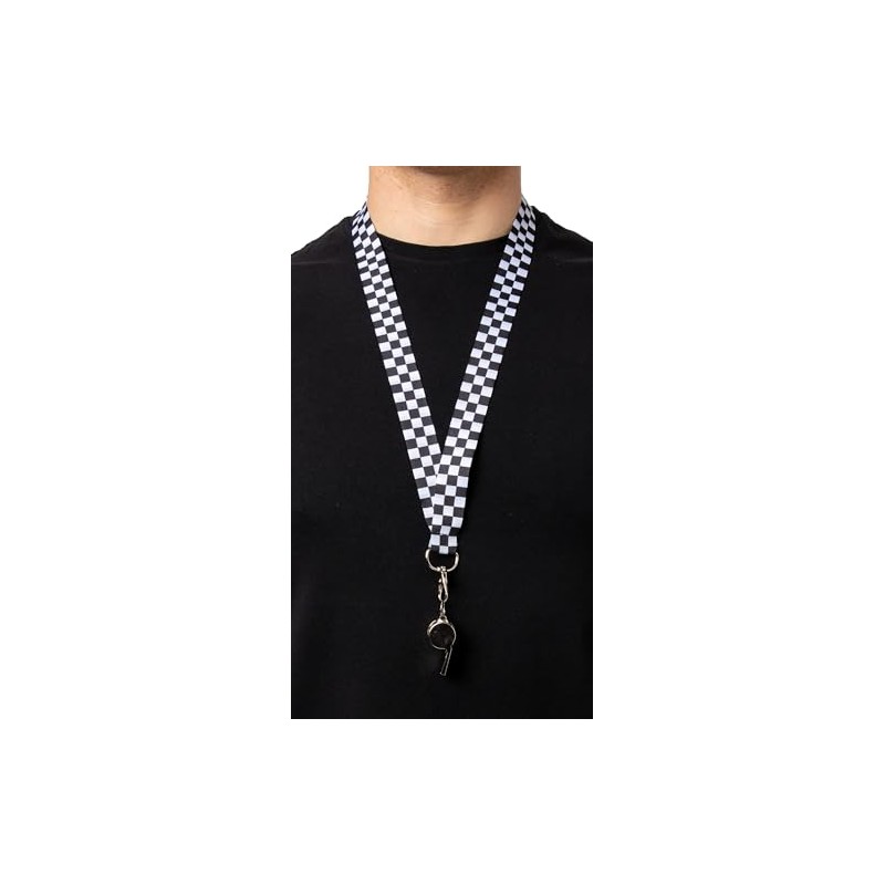 Wicked Costumes Police Whistle on Lanyard - Black and White