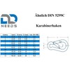 D2D Pack of 1 Carabiner Hook Size 11 x 120