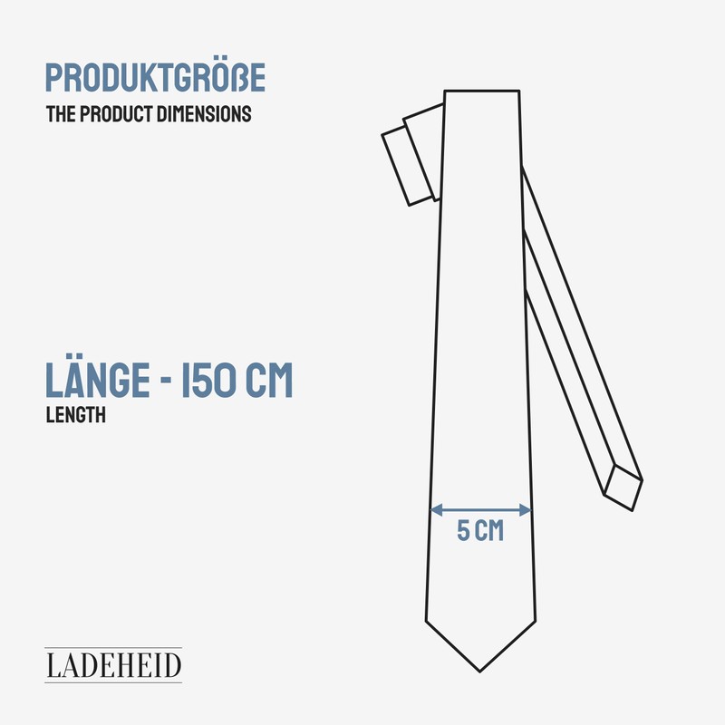 Ladeheid TMM-5 Classic Men's Tie, Matt, Perfect for Office &