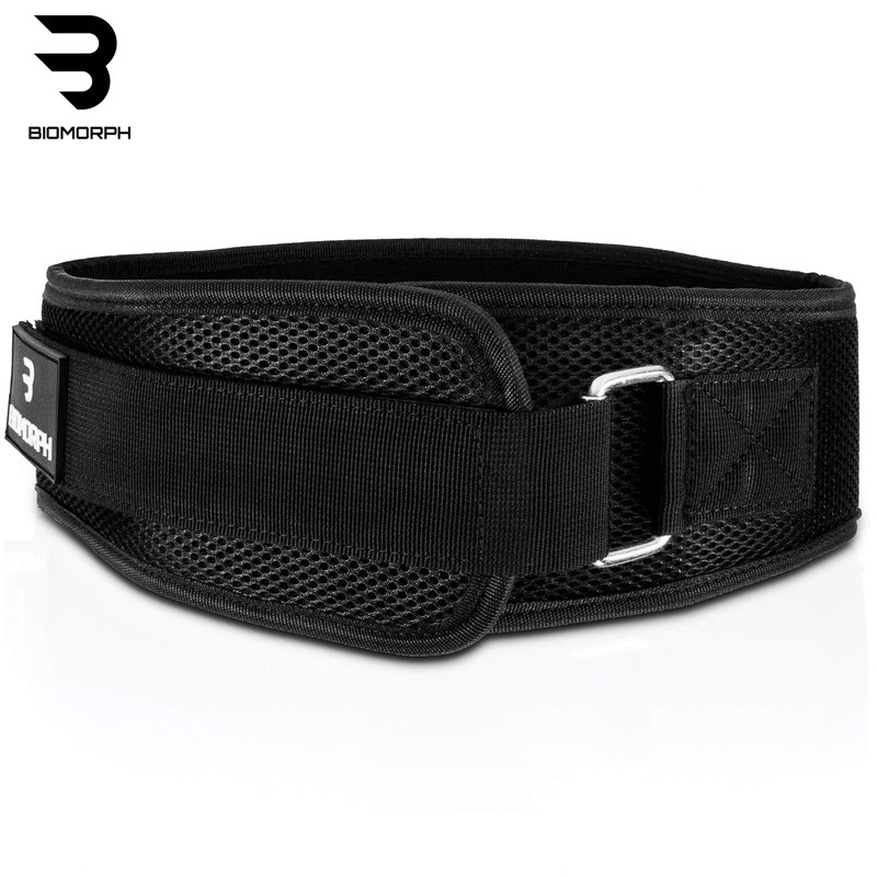 BIOMORPH Neoprene Weight Lifting Belt for Strength Training, Powerlifting, Bodybuilding,
