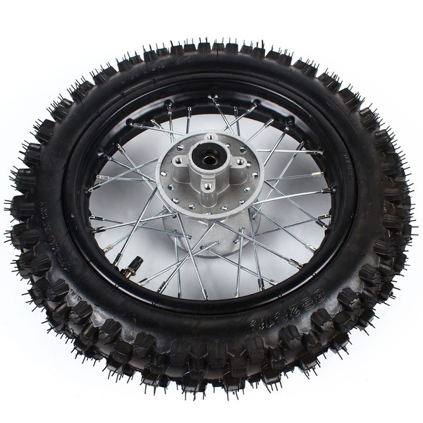 12" 80/100-12 Rear Wheel Tire Rim Assy For Pit Dirt Bike Apollo 110CC 70CC