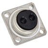 2 Pin Socket Square Flange Screw Mounting Power Connector Electric