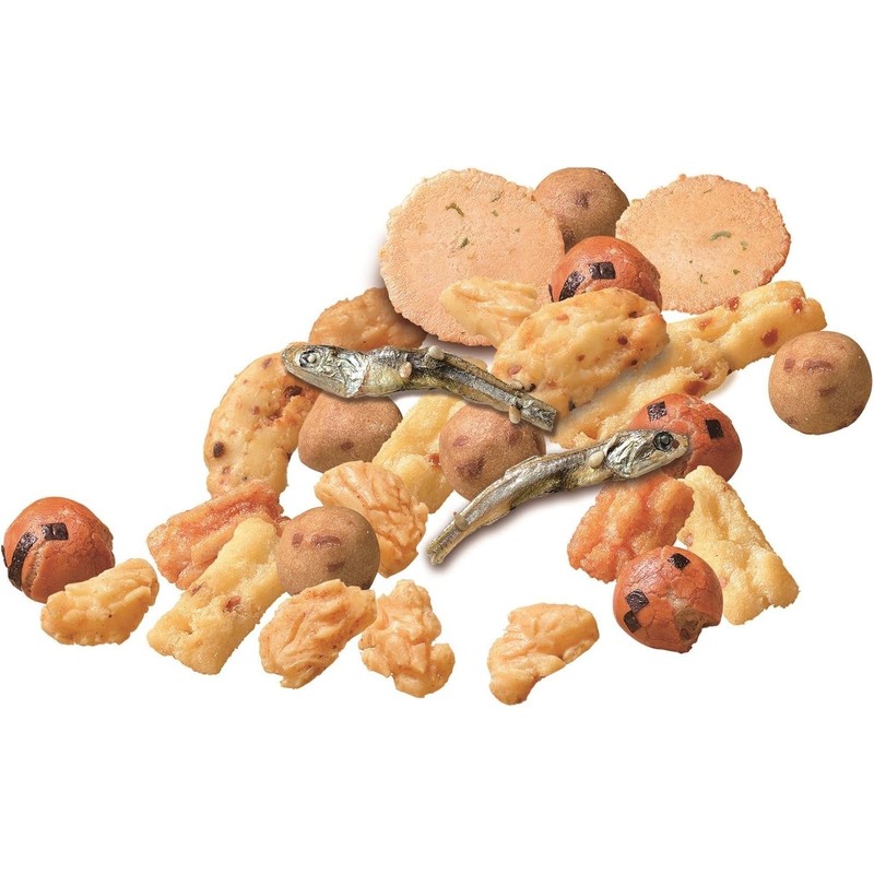 Bourbon Aji Gonomi Family Pack Japanese Mixed Rice Crackers, Small
