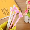 BE-TOOL 10 Pcs White Cartoon Flamingo Gel Ink Pen with