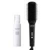 SALONIA Time-Saving Styling Set (Straight Heat Brush, Slim Type, Black