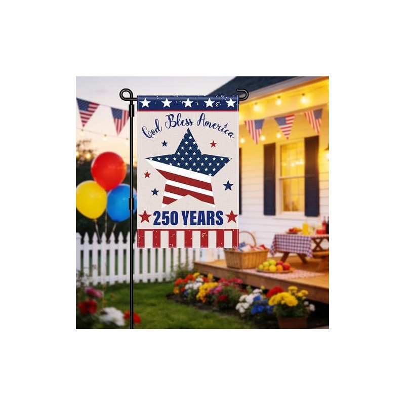 250th Anniversary American Garden Flag - Double-Sided Design