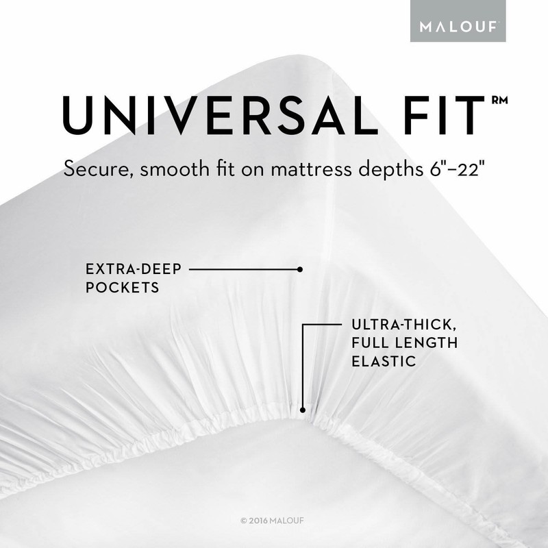 Malouf Soft and Eco Friendly Tencel Pillowcase-and-Sheet-Sets, California King, Ecru