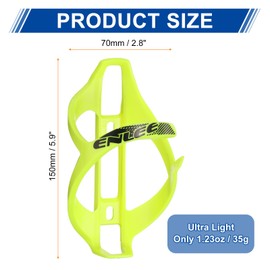 HARFINGTON Bicycle Water Bottle Holder Lightweight Universal Bike Bottle Cages Cycling Cup Holder with Tire Lever for MTB Mountain Road Gravel, Yellow/Black