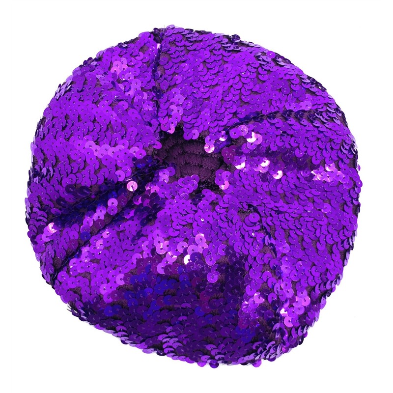 Cadoline Ladies Multicolor Elastic Sequin Polyester Flapper Hat 23cm Diameter,