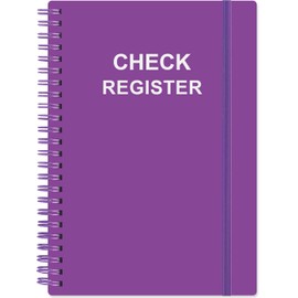 Check Registers for Personal Checkbook - A5 Checkbook Register for Personal Checkbook, Expense Ledger Book for Personal and Small Business, Purple