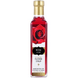 Floral Elixir Co. - All Natural FLOWER Syrup for Cocktails & Sodas, 8.5 oz (Rose)