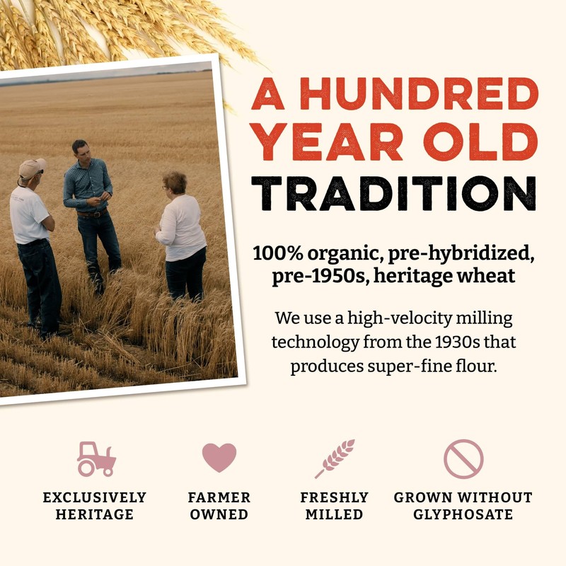 Sunrise Flour Mill USDA Organic Heritage Whole Wheat Pastry Flour