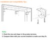 Cutelec Center Support Bracket 2 Pack White Color for 2"