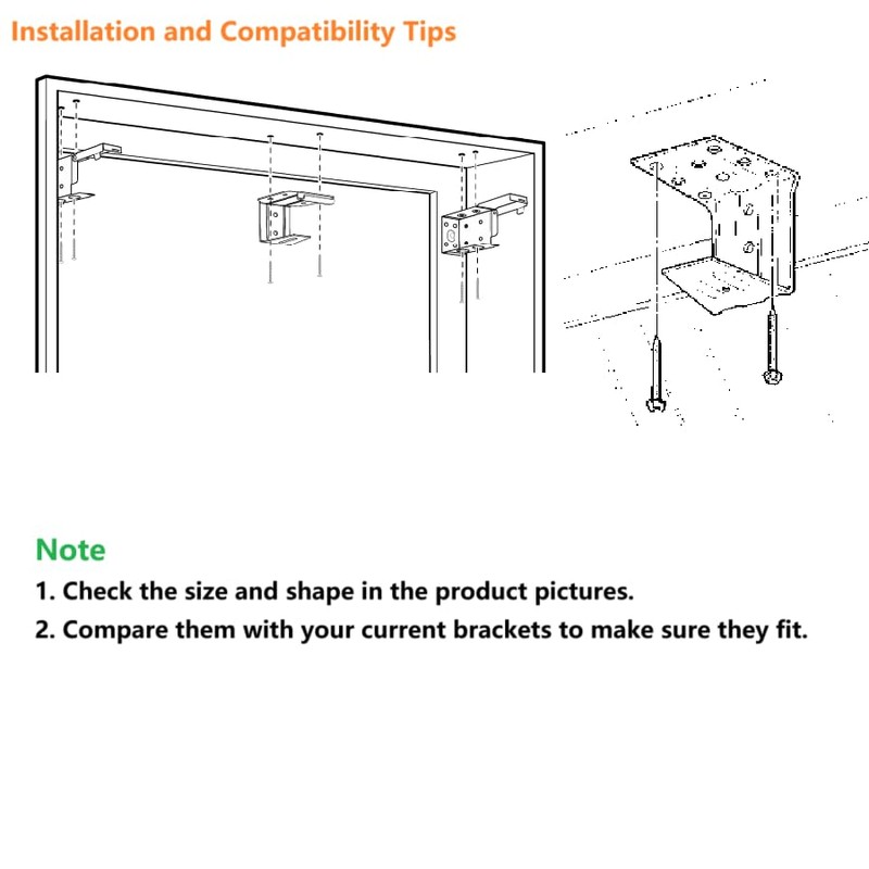 Cutelec Center Support Bracket 2 Pack White Color for 2"